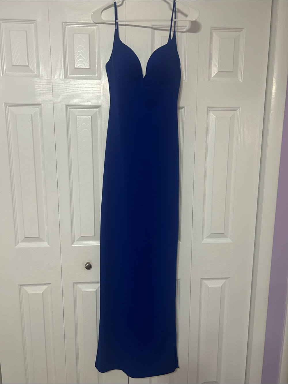 Royal Blue Spaghetti Strap Long Dress